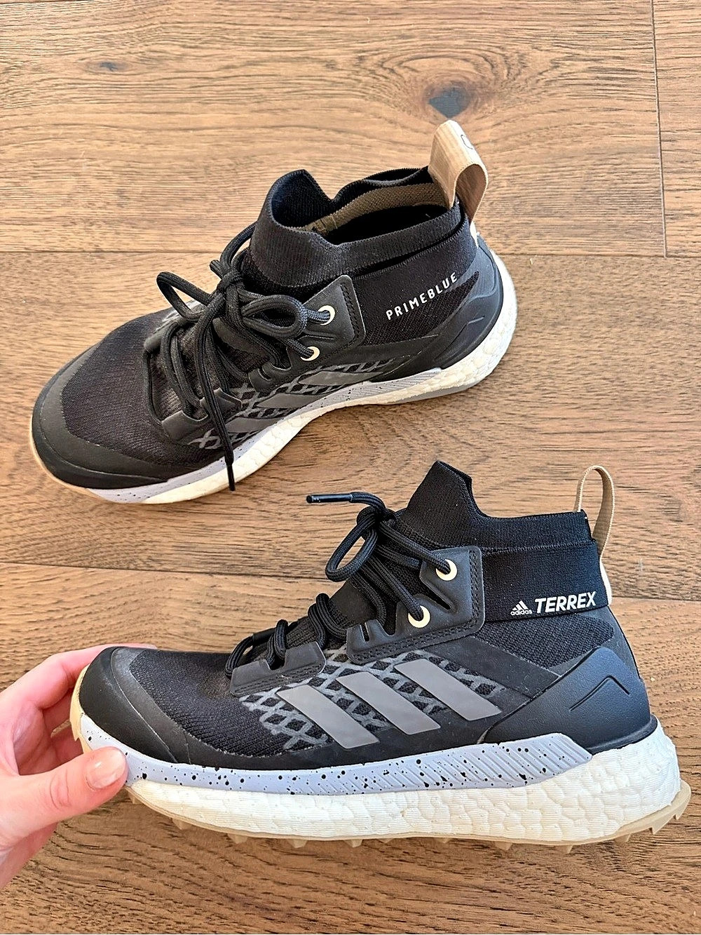 adidas Terrex Free Hiker Black Athletic Shoes Unisex- size men’s 5 women’s 7
